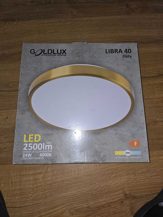 Plafon, lampa sufitowa złota 39cm Goldlux Libra 40 2500lm