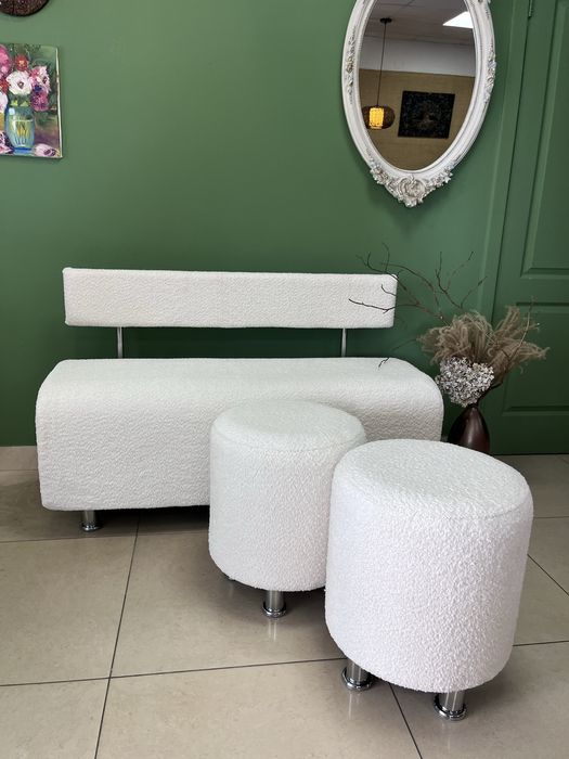 Диван в прихожую кафе салон банкетка пуф комплект в стиле лофт