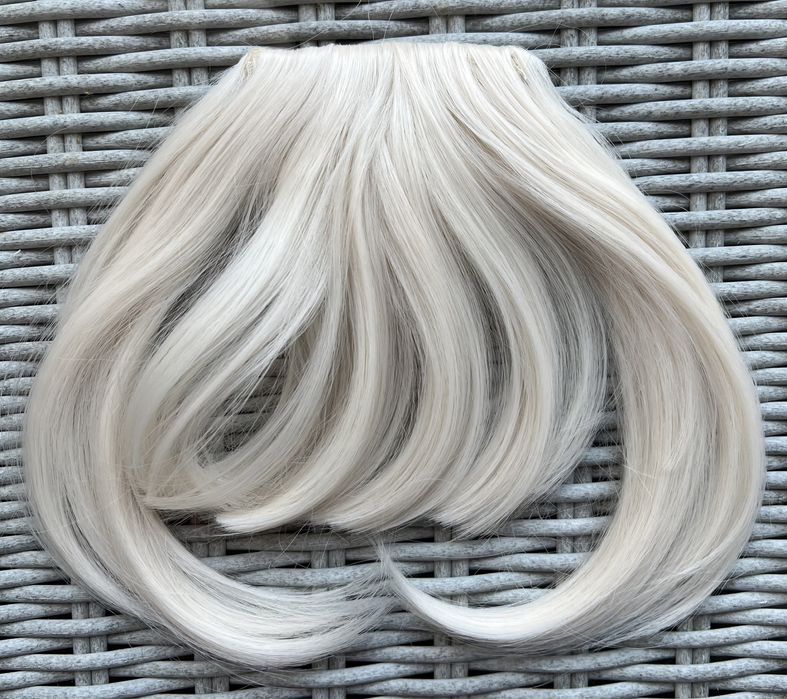 Premium Ultra włosy doczepiane, platynowy blond, grzywka upiększająca