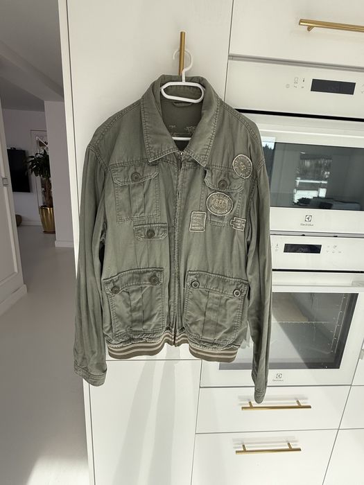 Kurtka bomber bejsbolówka wiosenna militarna khaki XL