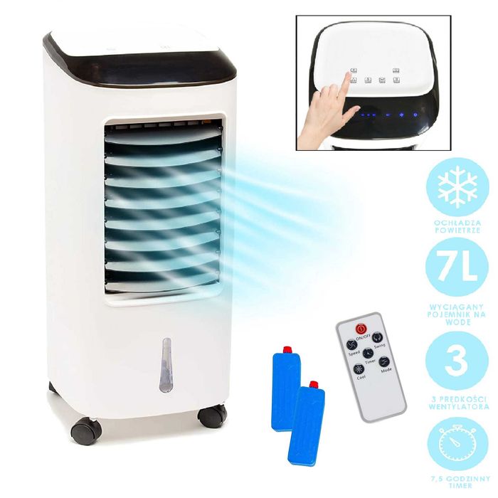Klimator mobilny przenośny nawilżacz oczyszczacz 3w1 wentylator