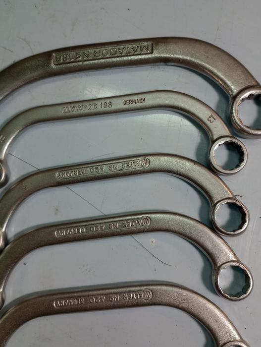 Matador i Walter klucze oczkowe wygięte