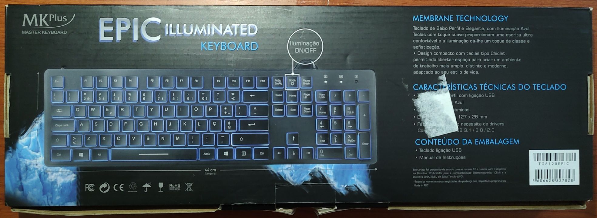 Teclado MK PLUS TG8120EPIC USB - Teclado Numérico Envio Grátis