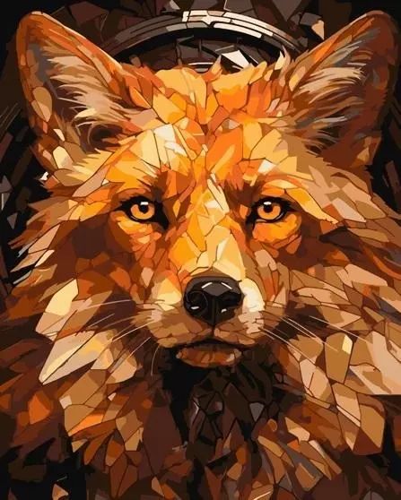 Malowanie po numerach. Czerwony lis, 40x50 cm. Qbee