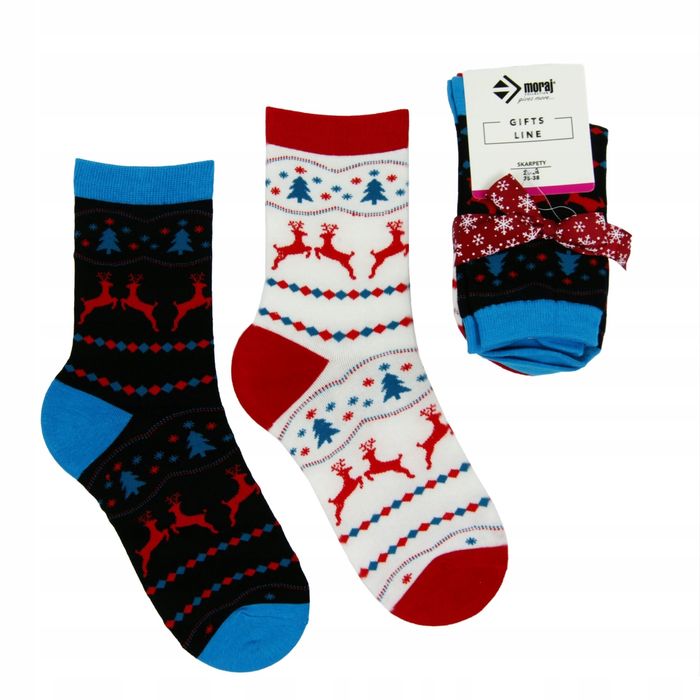 Moraj Skarpety Świąteczne 2-Pary Prezent 38-41