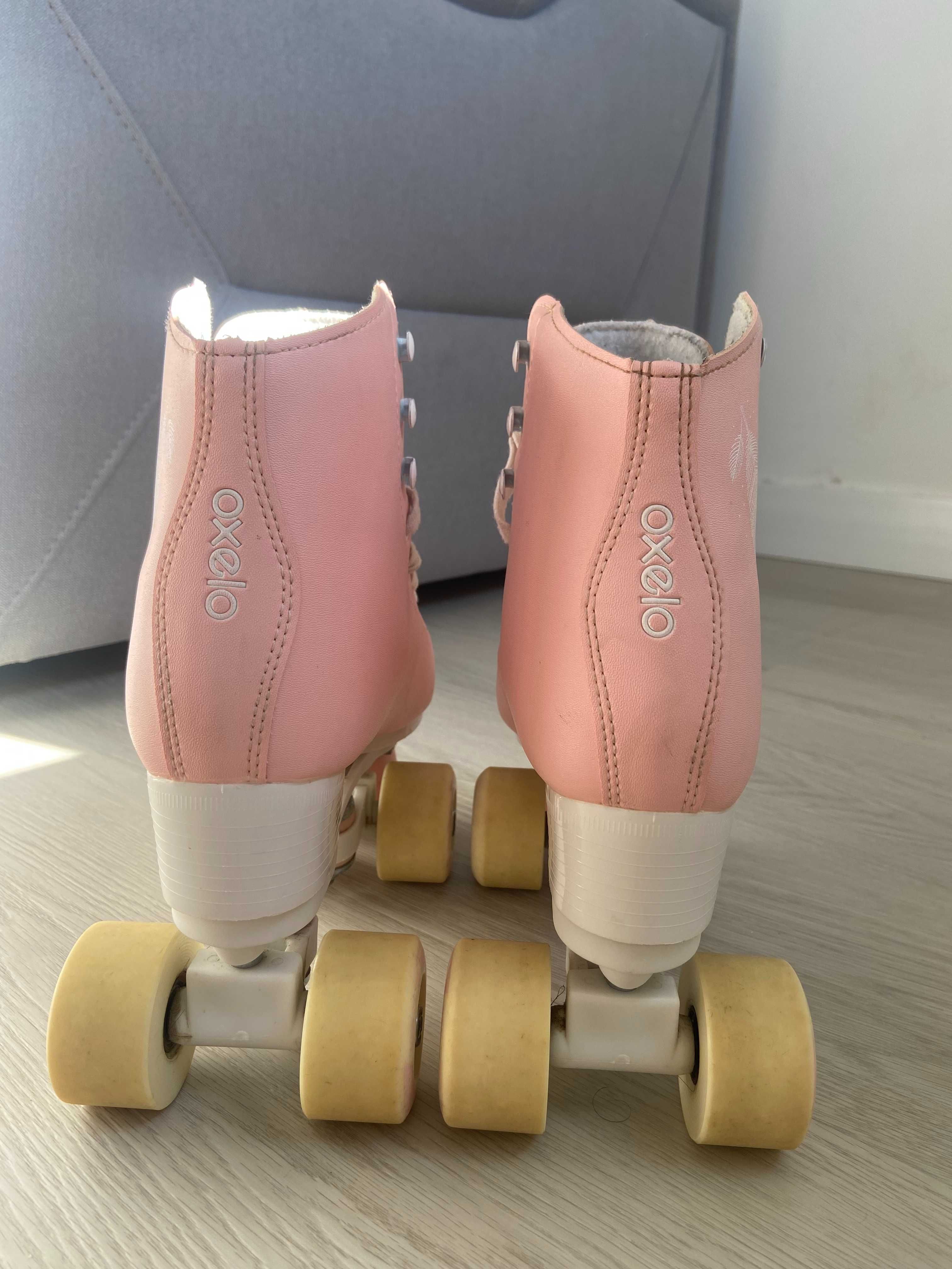 Patins 4 rodas rosa N.37