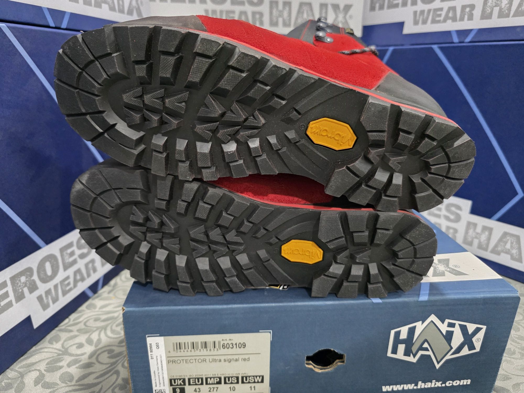 Botas anti corte nivel 2 haix protector ultra signal red