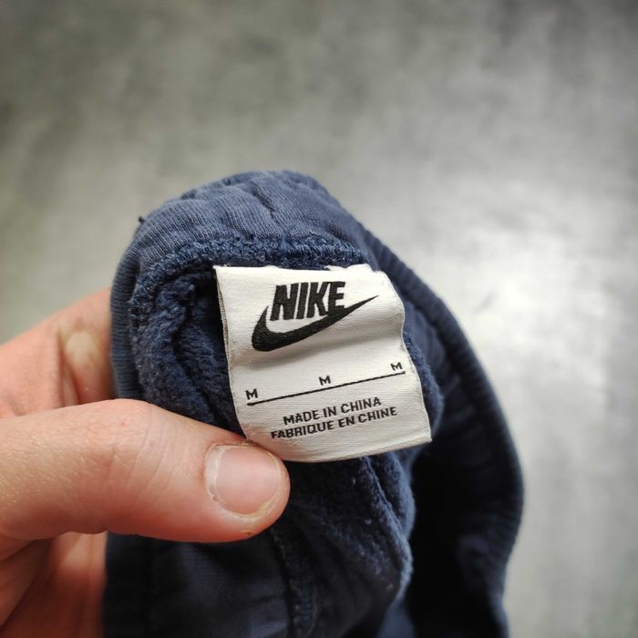 MĘSKIE PREMIUM Spodnie Dresowe Dresy Sportowe Nike Granat Duże Logo