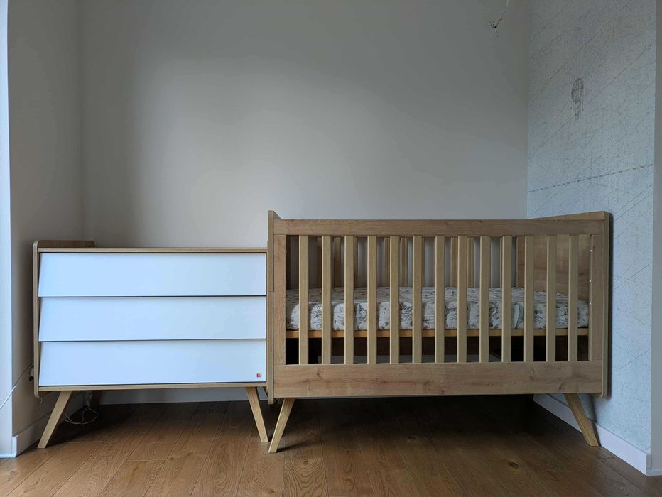 Łóżeczko + komoda + przewijak VOX Vintage