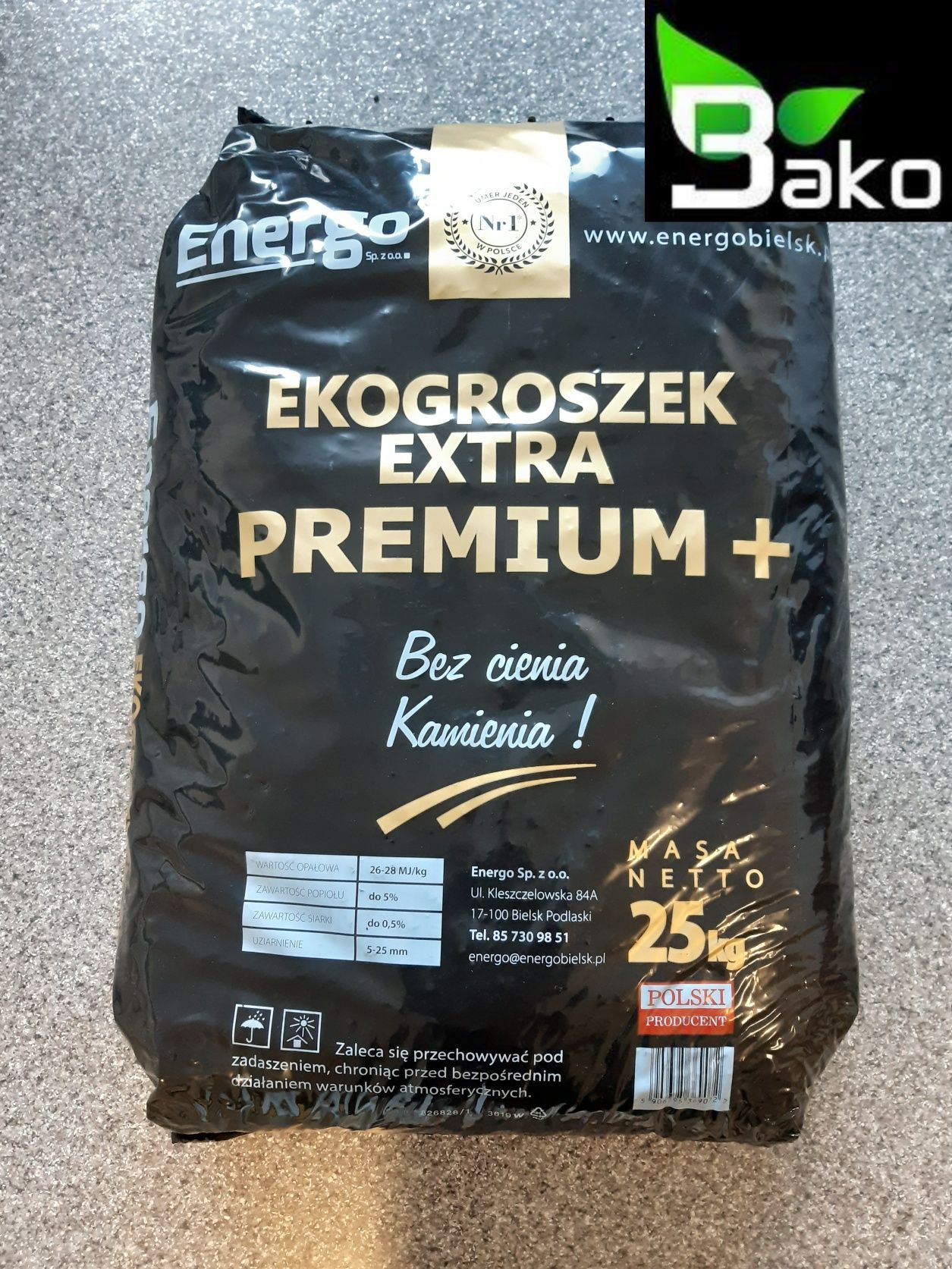 Ekogroszek extra premium +, worek 25kg