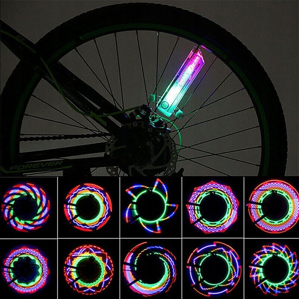 Lampka rowerowa 32 led kolorowe ledy nakładka na rower koła szprychy