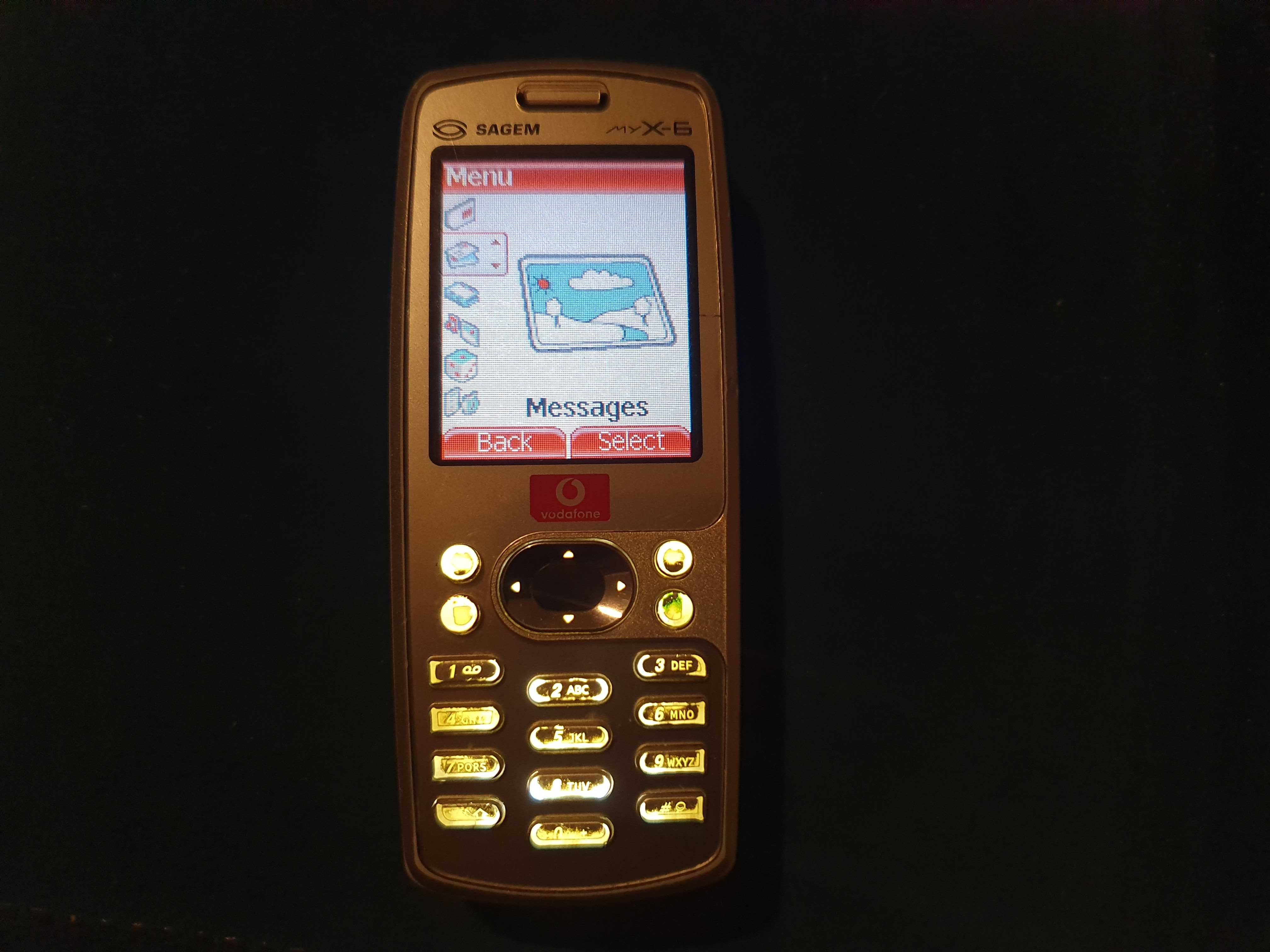 Stary zabytkowy telefon Sagem myx-6