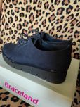 Nowe granatowe buty damskie na koturnie rozmiar 39
