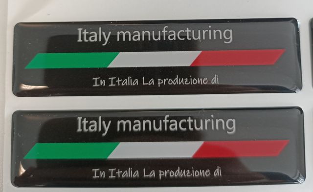Naklejka 3D ITALY MANUFAKTURED Alfa Romeo  Fiat Abarth