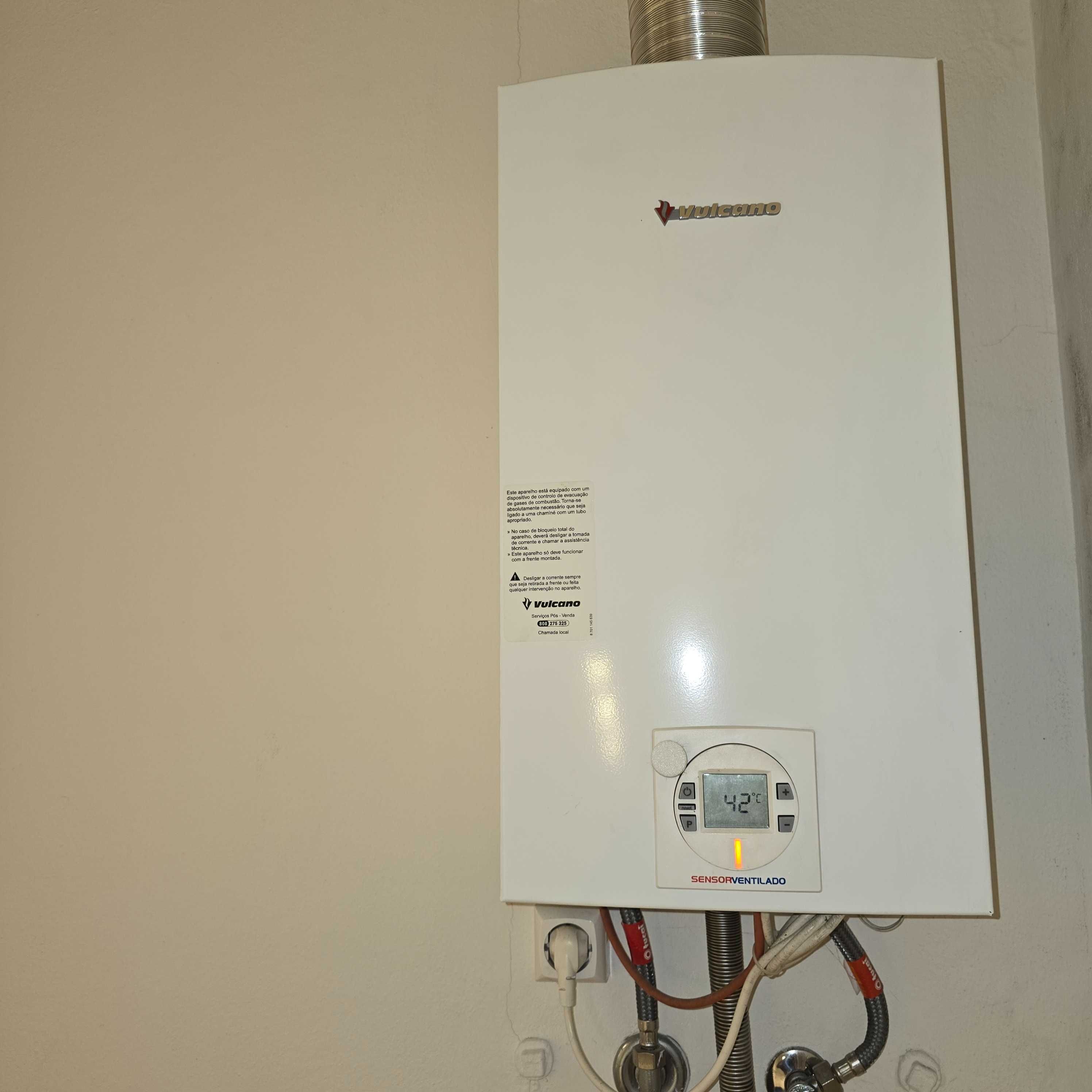 Esquentador Vulcano Sensor Ventilado 11Lts Gás Nat.