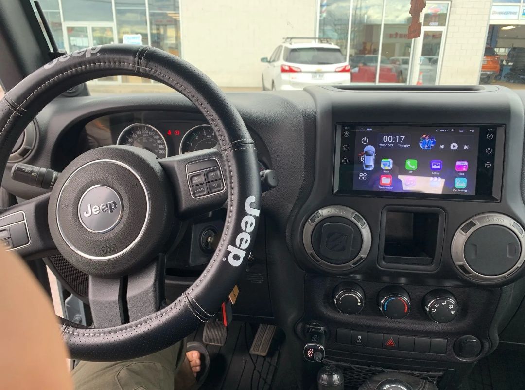 Rádio Android 11 com GPS Jeep Wrangler, Compass, Doodge, Chrysler.