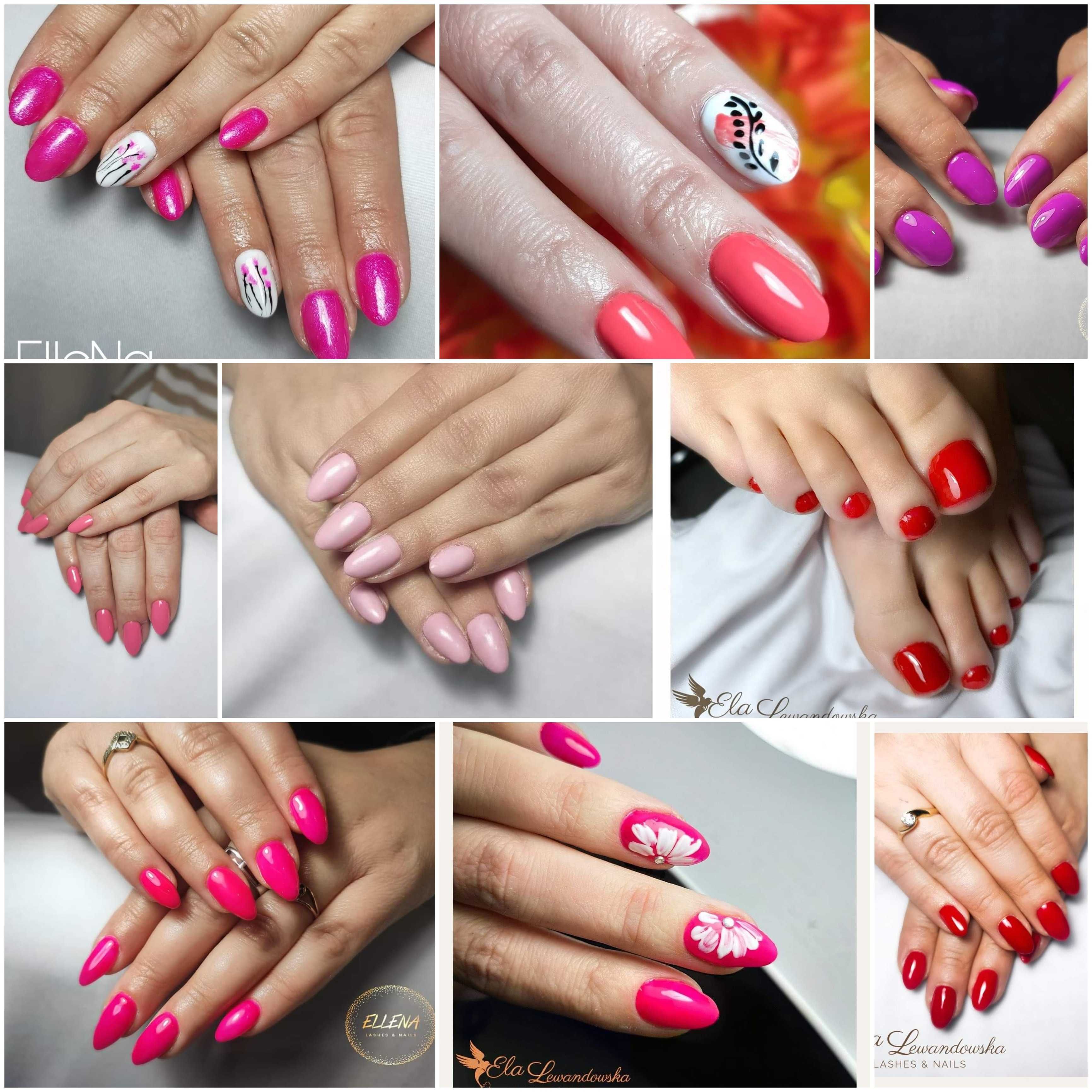 Rzęsy brwi przedłużanie henna  paznokcie manicure pedicure hybryda żel