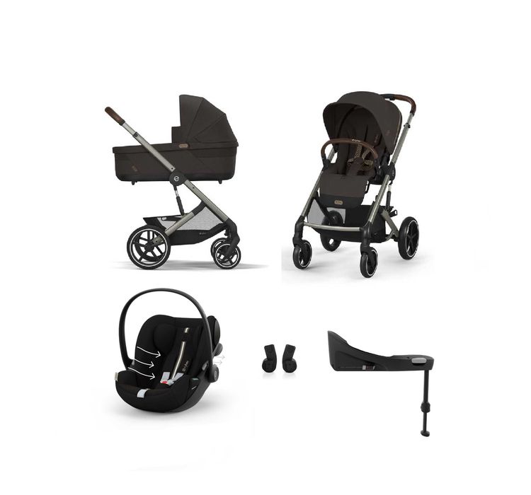 Cybex Balios S LUX Chocolate Brown | 4w1 | Cloud G + baza G | adaptery