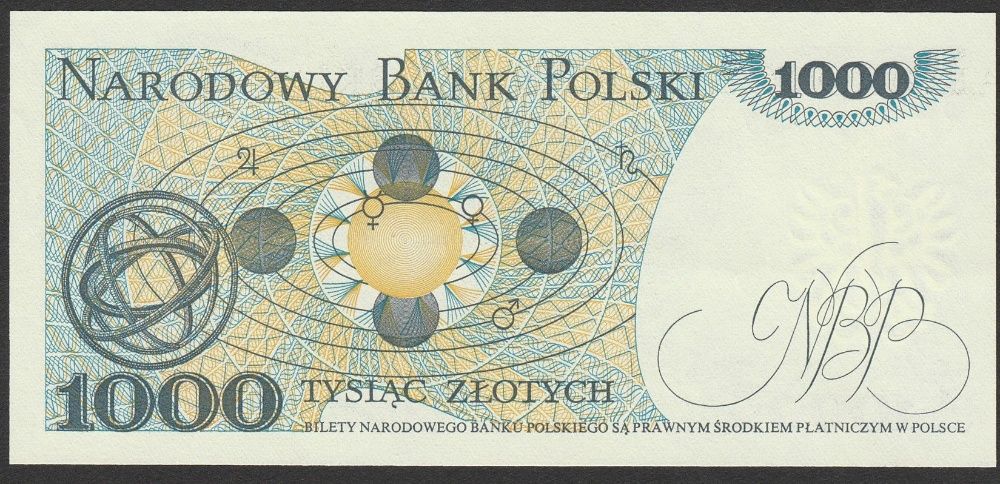 Polska 1000 złotych 1982 - KH - Kopernik - stan bankowy UNC
