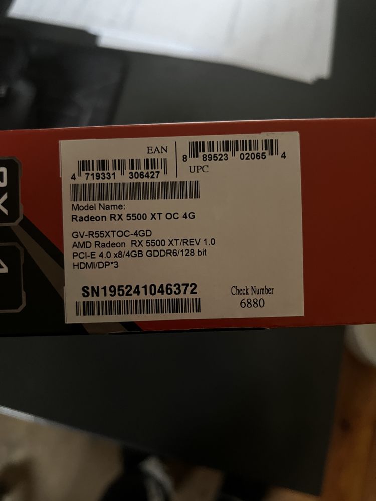 Karta Graficzna Gigabyte Radeon RX 5500 XT OC 4GB