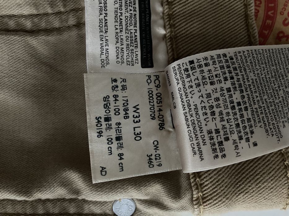 Spodnie jeansy Levis 514 W33 / L 30
