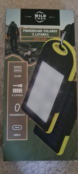 Powerbank solarny z latarką  Wild Trek