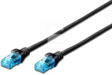 Kabel krosowy RJ45-RJ45, kat.5e, SF/U TP, AWG 26/7, PVC, 2m, czarny