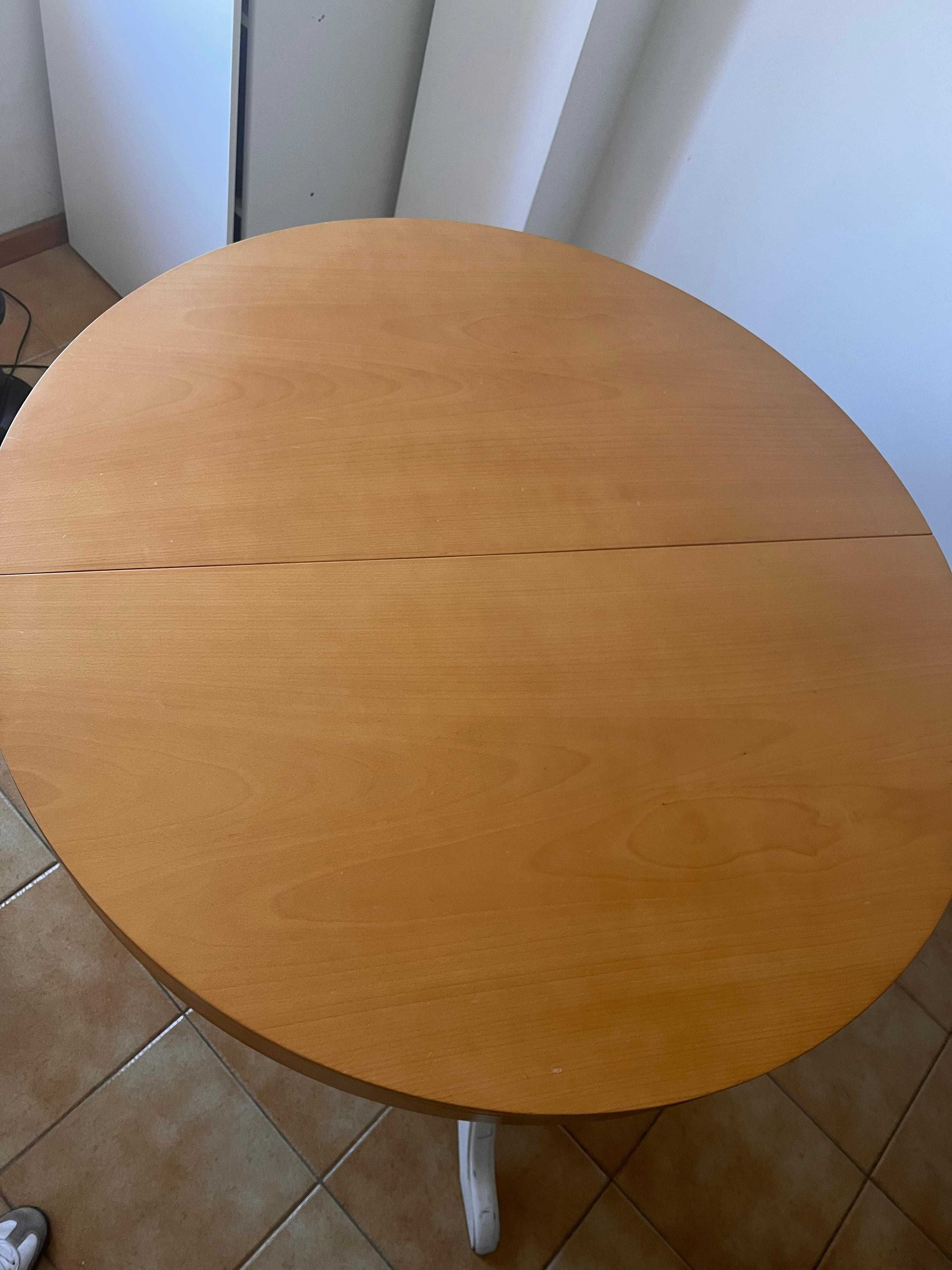 Mesa jantar madeira maciça (1.20 fechada 1.70 aberta)