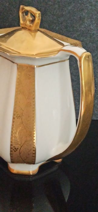 Porcelana Śląska Koenigszelt Dzbanek do kawy Złoty Brabant