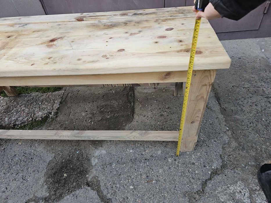 Добротний, масивний, дерев'яний стіл для майстерні, гаражу, цеху склад