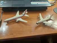 Aviões TAP em ferro de escala de coleção.