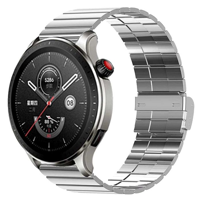 Ремінець металевий для годинника 22 мм Bead design Black / Silver