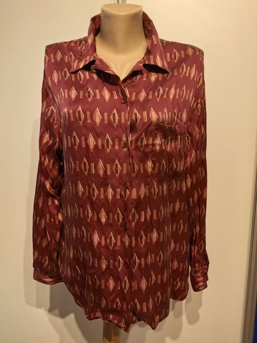 Koszula damska, bluzka z długim rękawem Jones & Co rozm L, jedwab