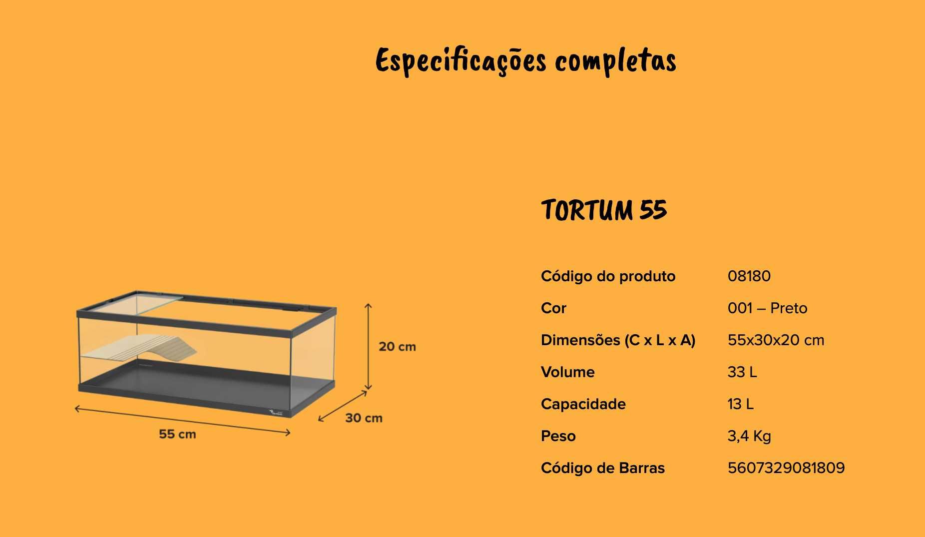 Aquário Tartarugueira com filtro e lampada de aquecimento