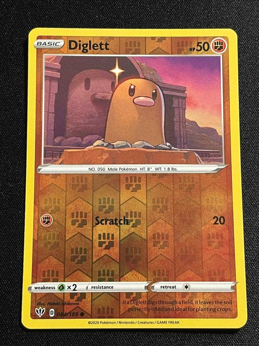 Carta Pokémon Diglett 84/189 Darkness Ablaze