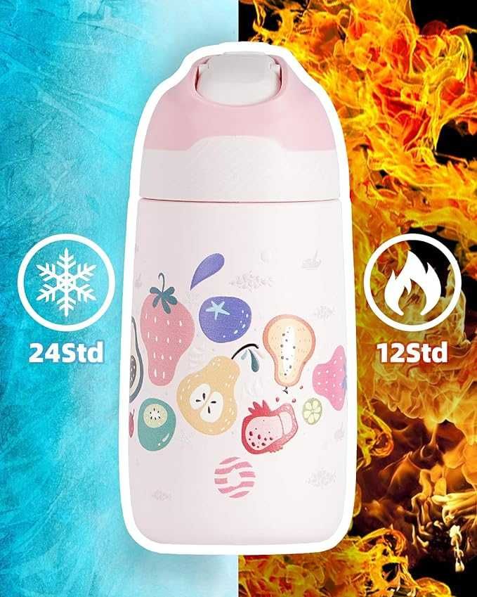 Butelka termiczna dla dzieci ze słomką 350ml Fjbottle izolowana