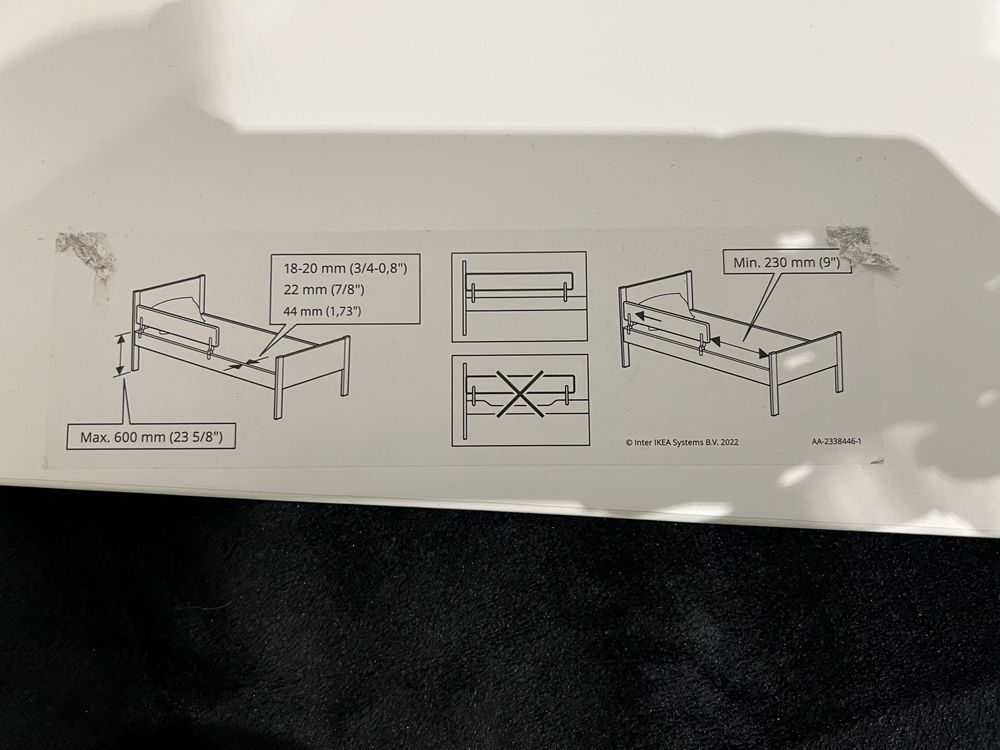 Barierki ochronne Ikea do łóżka