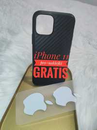 Pokrowiec Czarny Etui Case iPhone 11 pro + naklejki gratis