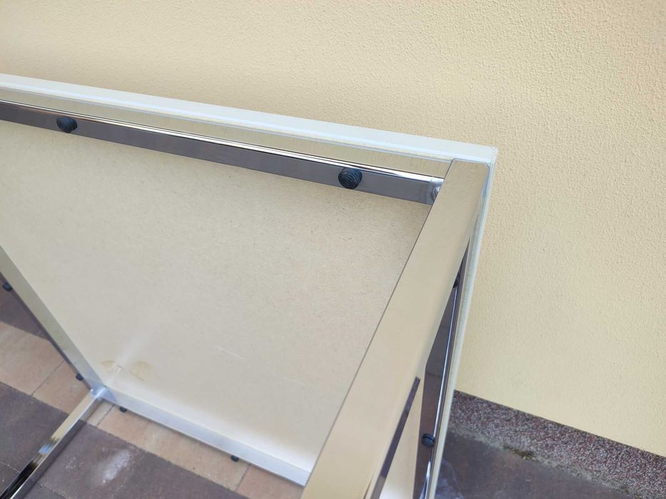 Stół 90x90 chromowane nogi masywny biuro kantyna jadalnia biurko 23kg