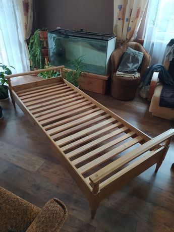 Łóżko drewniane dębowe