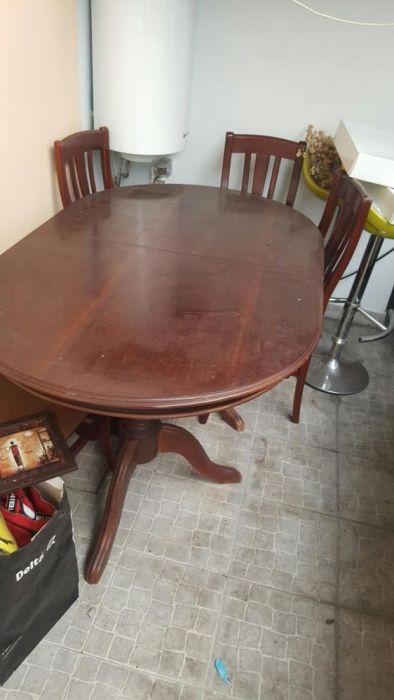 Mesa de sala conjunto de 6cadeiras