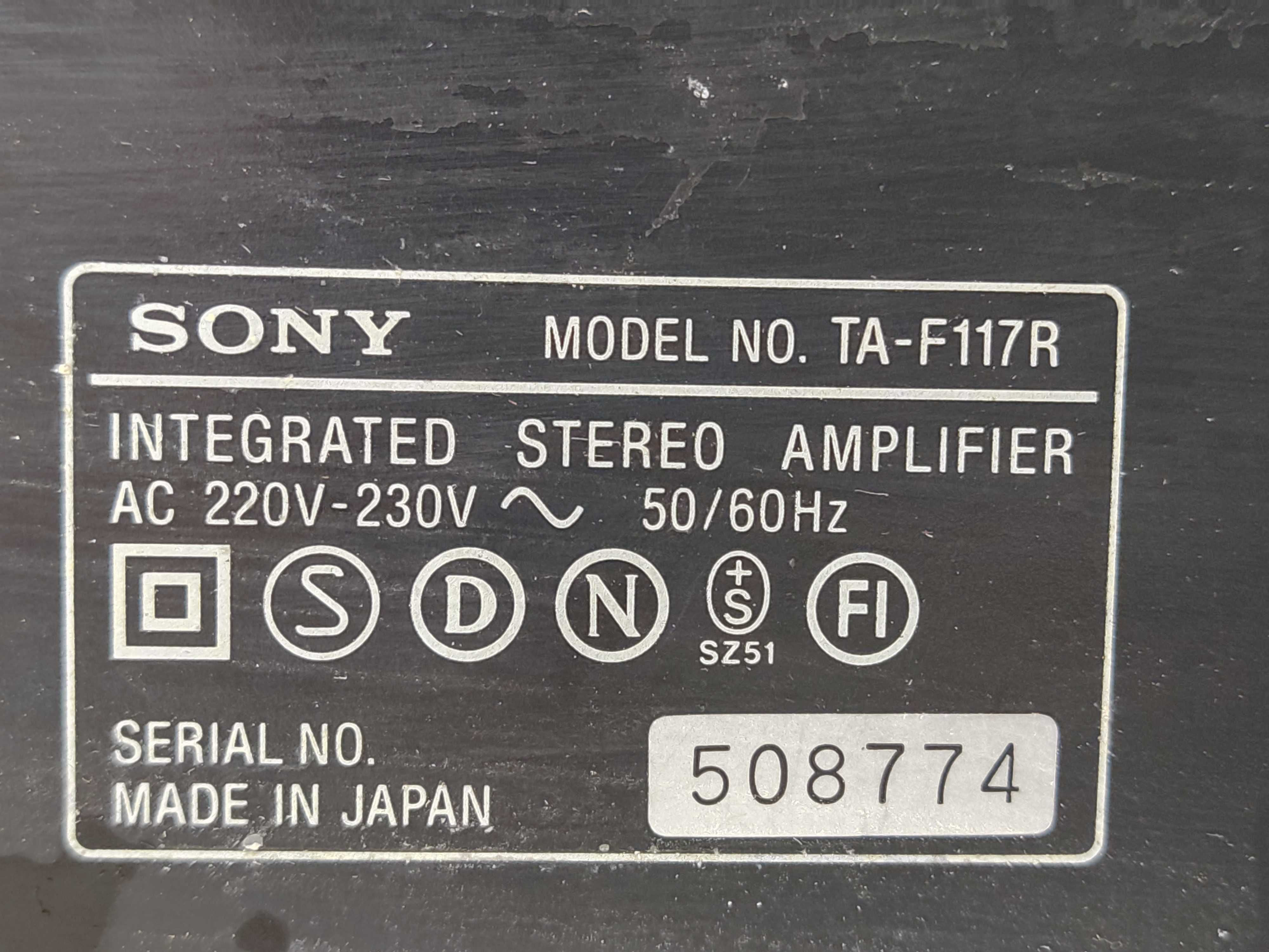 Wzmacniacz SONY F117R Tani 2x30W 8 ohm do małego pokoju kolumn Japan