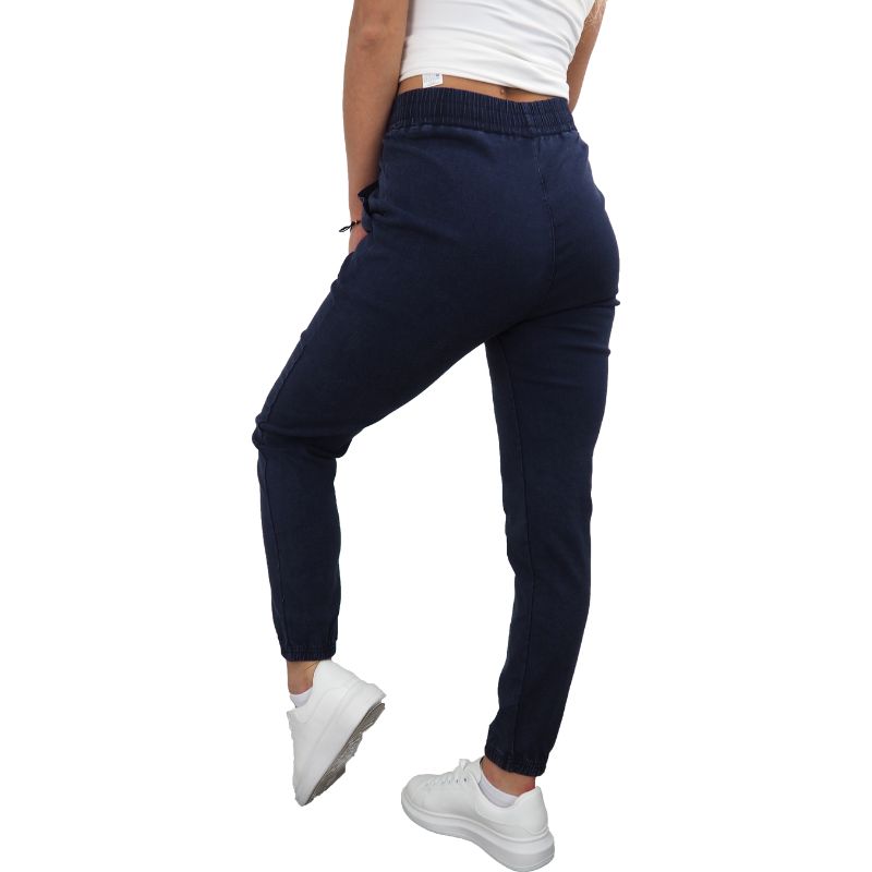 Spodnie jeansy joggery damskie 1 szt. af 036nm granatowy L/XL