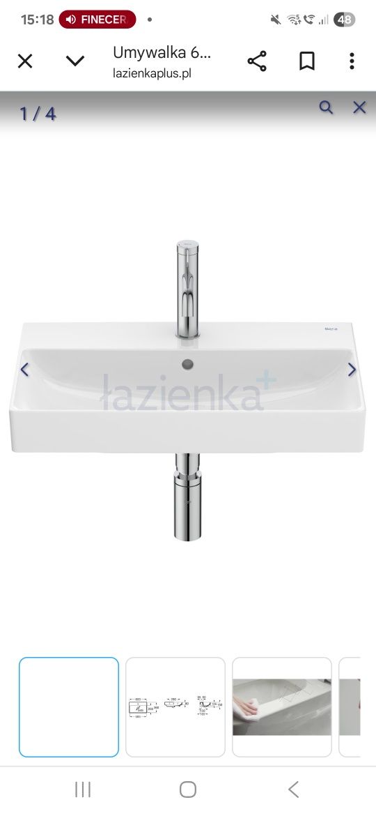 Umywalka Roca Ona nowa 60cm i 80cm