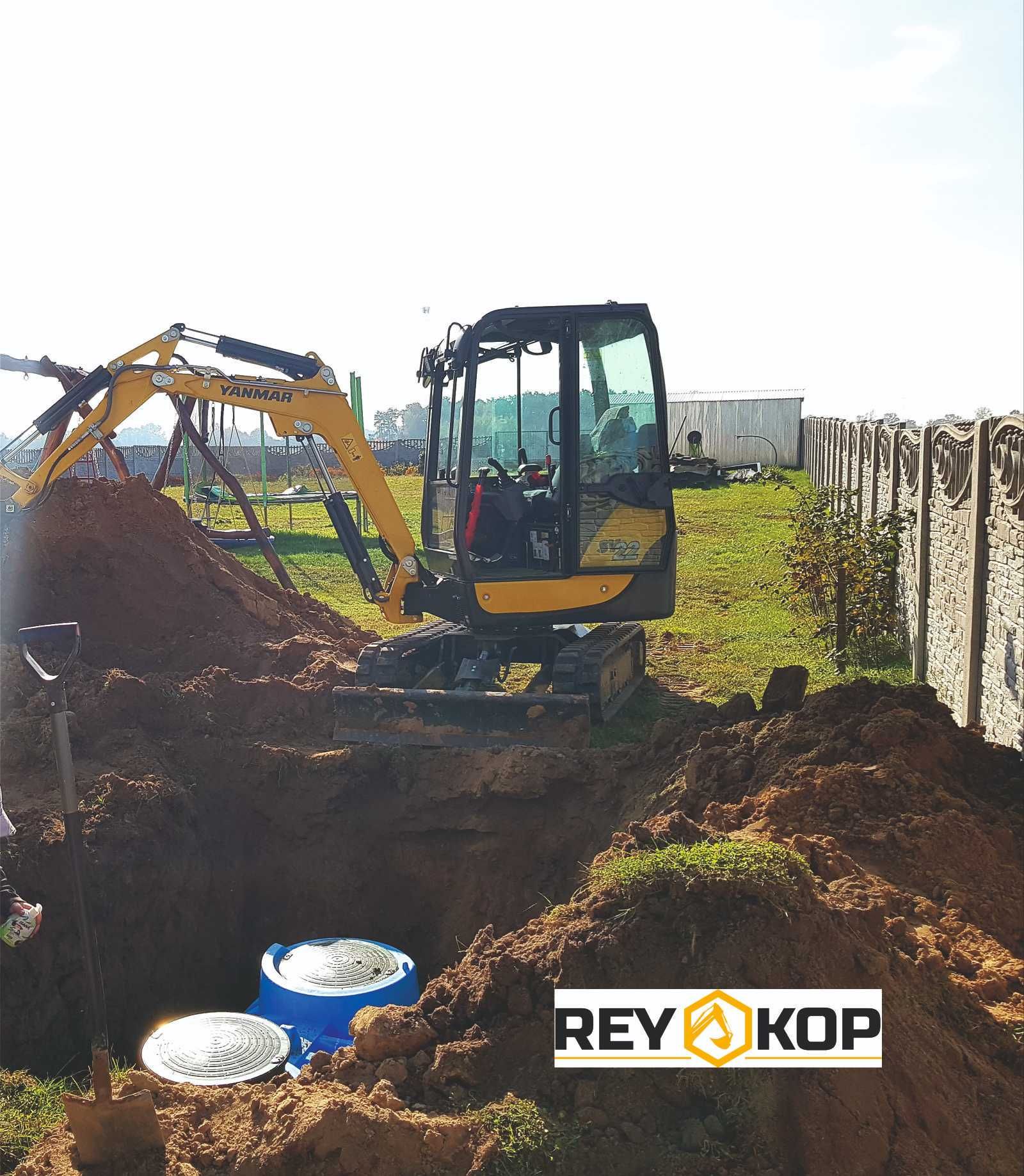 Usługi minikoparką, koparko-ładowarką, młot, wiertnica, kucie betonu