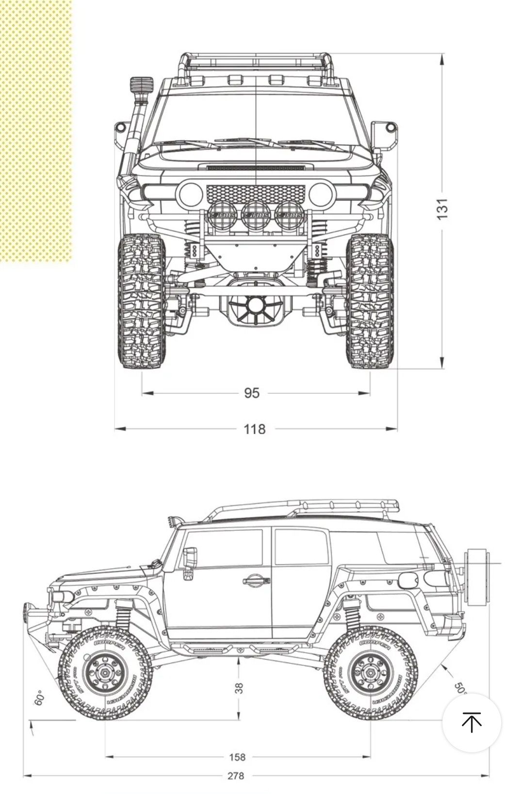 Fms fj cruiser 1:18 машинка на радіокеруванні