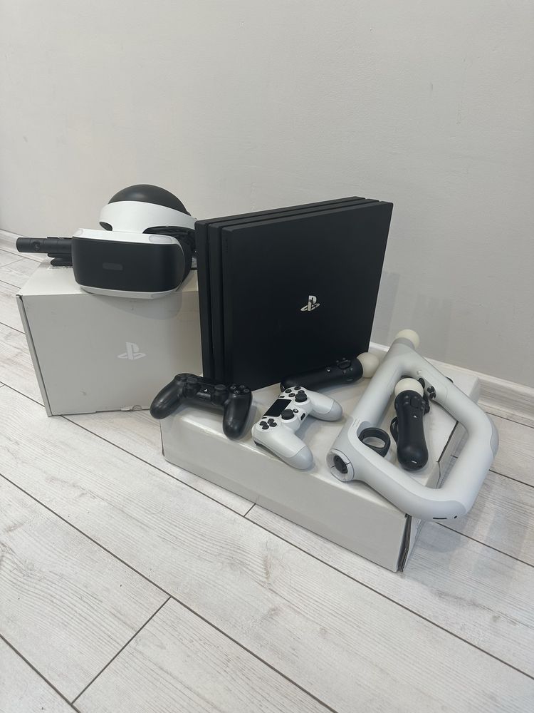 Playstation 4 pro 1 tb + комплект VR