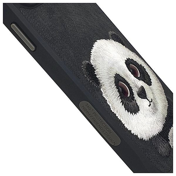 Etui Nimmy Big Eyed Pet 2.0 Panda na iPhone 15 Pro Max - czarne