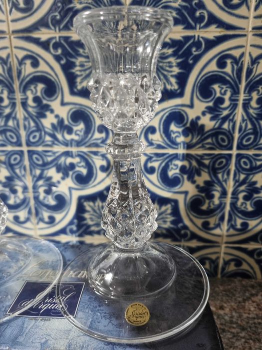Par de castiçais Cristal D'Arques (novo)
