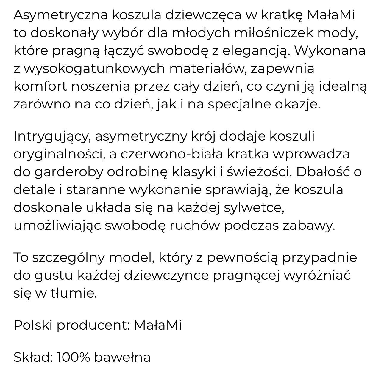 Nowa tunika Mała Mi